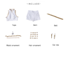 Picture of Rumi White Golden Cosplay Costume Budget-friendly Version C09549E