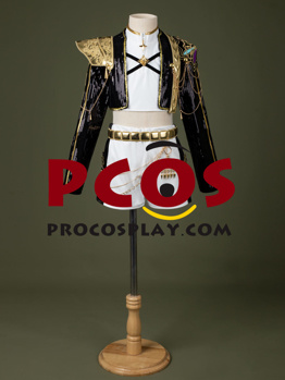 Picture of Rumi Black Golden Cosplay Costume Budget-friendly Version For Kids C09546E