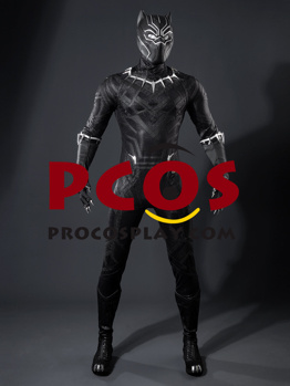 Picture of Ready to Ship Black Panther 2018 T'Challa Cosplay Costume C09222S Extreme Version